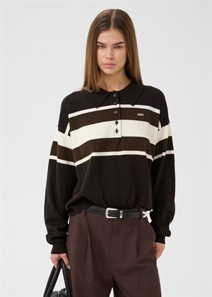 Alexu polo pullover Ganache/Slate Black Gestuz 